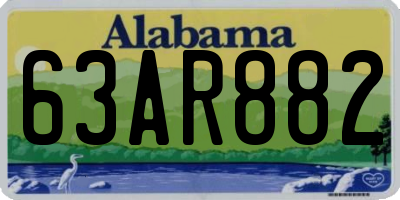 AL license plate 63AR882