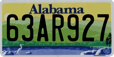 AL license plate 63AR927