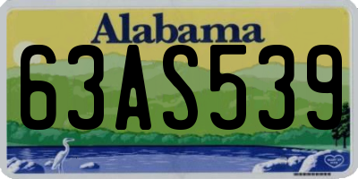 AL license plate 63AS539