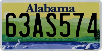 AL license plate 63AS574