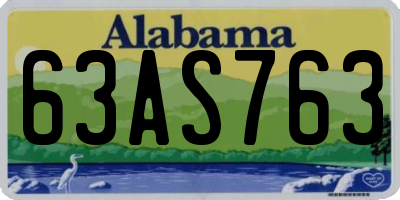 AL license plate 63AS763