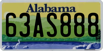 AL license plate 63AS888