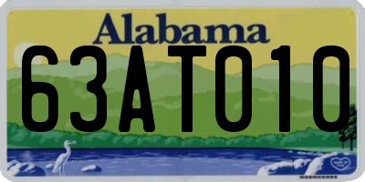 AL license plate 63AT010