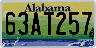 AL license plate 63AT257