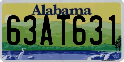 AL license plate 63AT631