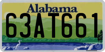 AL license plate 63AT661
