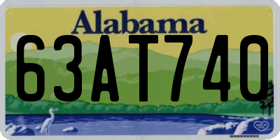 AL license plate 63AT740