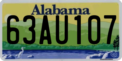 AL license plate 63AU107