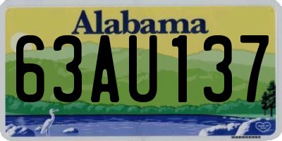 AL license plate 63AU137