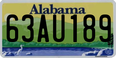 AL license plate 63AU189