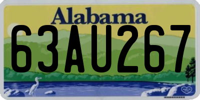 AL license plate 63AU267