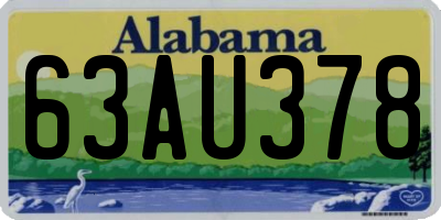 AL license plate 63AU378