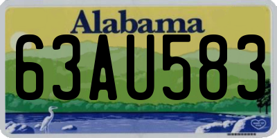AL license plate 63AU583