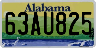 AL license plate 63AU825