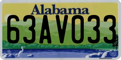 AL license plate 63AV033