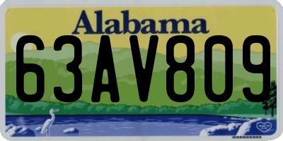 AL license plate 63AV809
