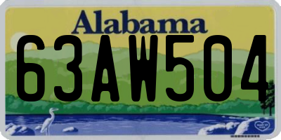 AL license plate 63AW504
