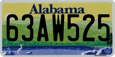 AL license plate 63AW525