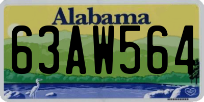 AL license plate 63AW564