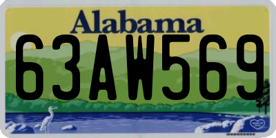 AL license plate 63AW569