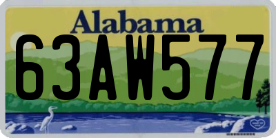 AL license plate 63AW577