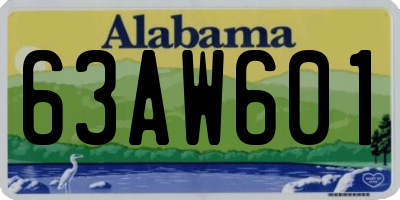 AL license plate 63AW601