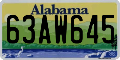 AL license plate 63AW645
