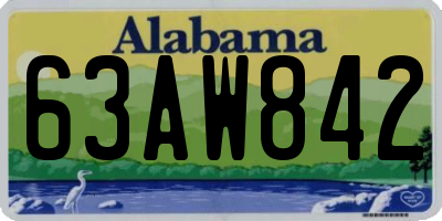 AL license plate 63AW842