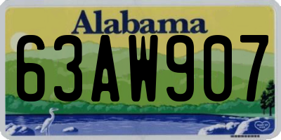 AL license plate 63AW907