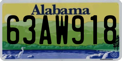 AL license plate 63AW918