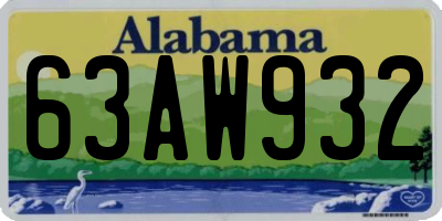 AL license plate 63AW932