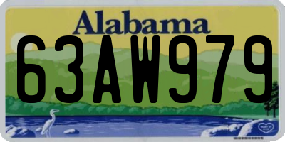 AL license plate 63AW979