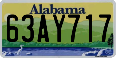 AL license plate 63AY717