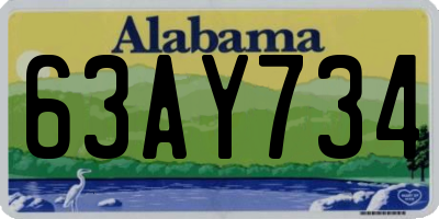 AL license plate 63AY734