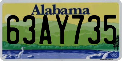 AL license plate 63AY735