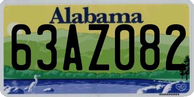 AL license plate 63AZ082