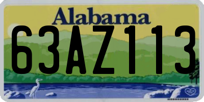 AL license plate 63AZ113