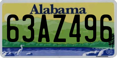 AL license plate 63AZ496