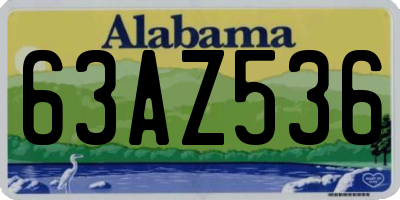 AL license plate 63AZ536