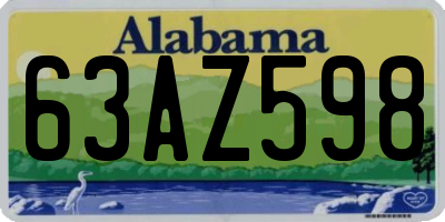 AL license plate 63AZ598