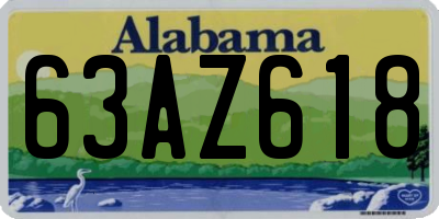 AL license plate 63AZ618