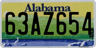 AL license plate 63AZ654