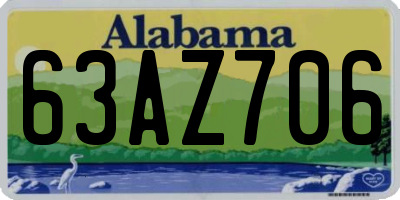 AL license plate 63AZ706