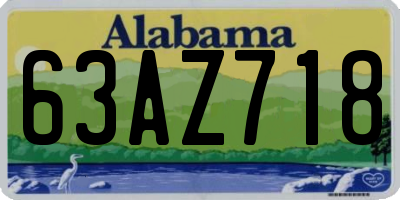 AL license plate 63AZ718