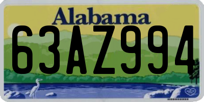 AL license plate 63AZ994