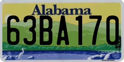 AL license plate 63BA170