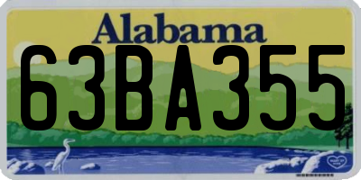 AL license plate 63BA355