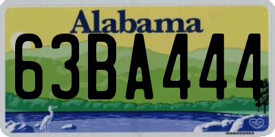 AL license plate 63BA444