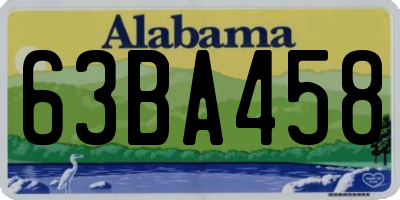 AL license plate 63BA458