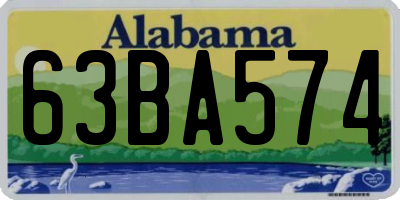 AL license plate 63BA574